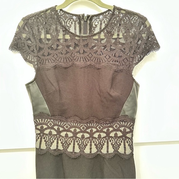 Lipsy black dress with lace details back zipper size 6 - Picture 5 of 11